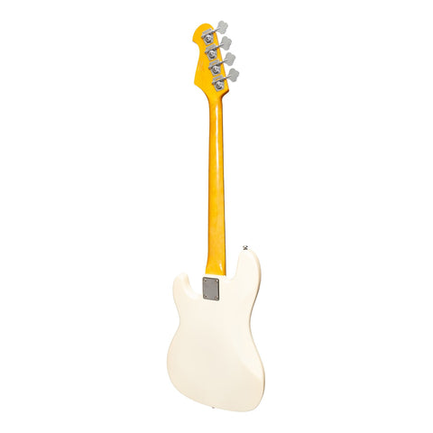J&D Luthiers 4-String PB-Style Fretless Electric Bass Guitar (Cream)