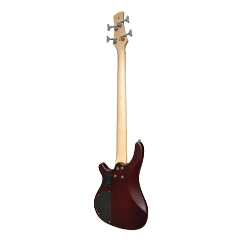 J&D Luthiers 4-String T-Style Contemporary Active Electric Bass Guitar (Satin Brown Stain)-JD-150A-STBN