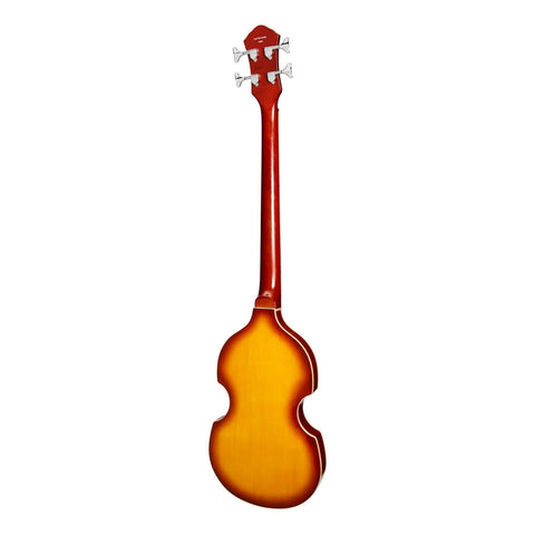 J&D Luthiers 4-String Violin-Style Electric Bass Guitar (Honey Burst)-JD-BB10-HB