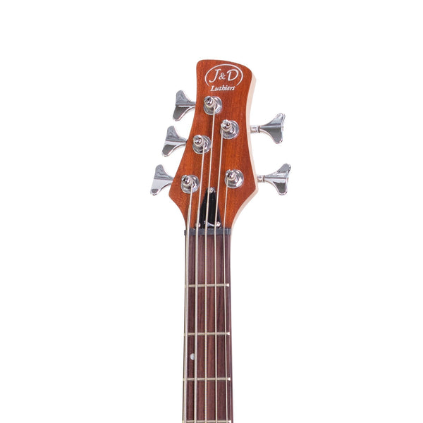 J&D Luthiers 5-String T-Style Contemporary Active Electric Bass Guitar (Natural Satin)-JD-RM5-NST
