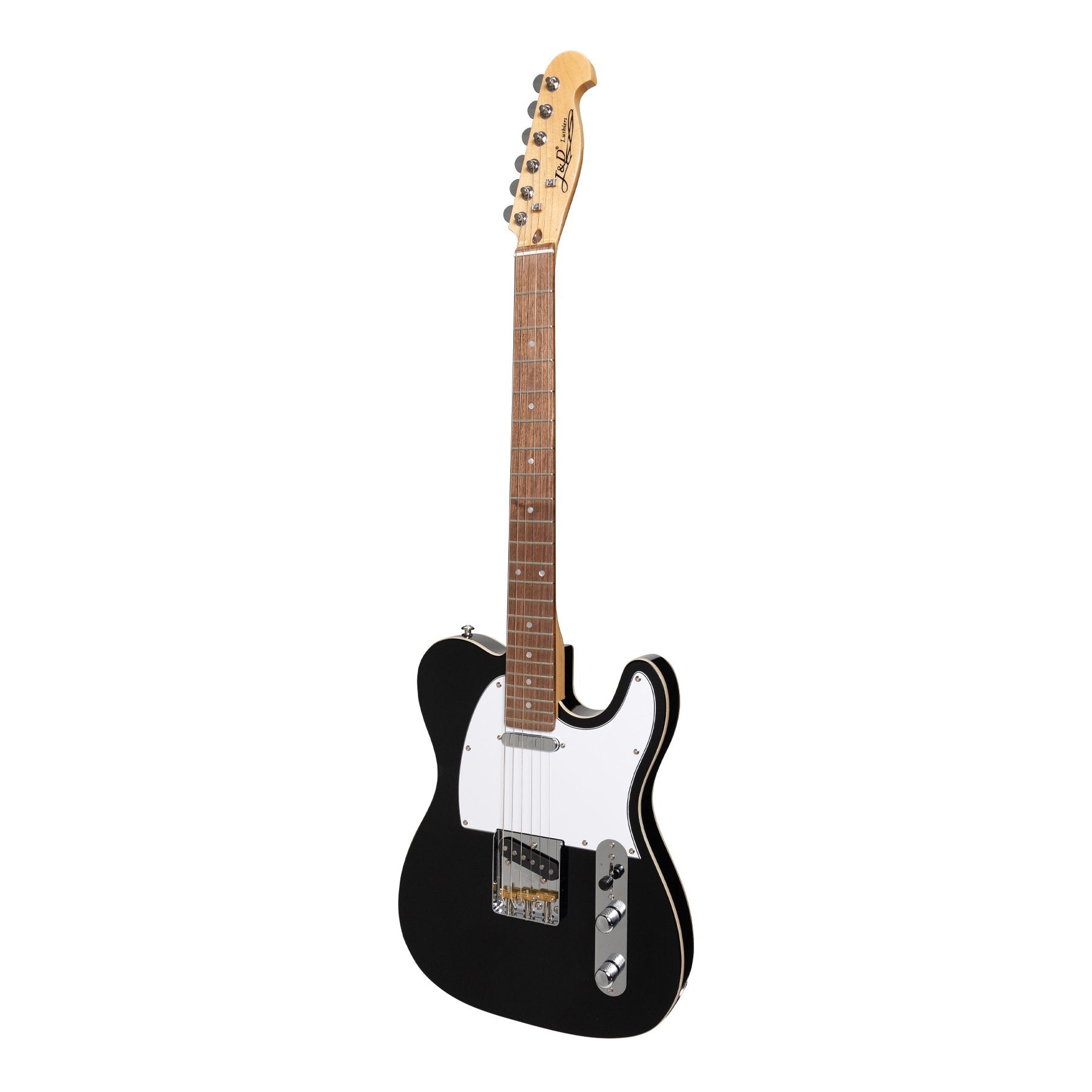 J&D Luthiers Custom TE-Style Electric Guitar (Black)-JD-TLAP-BLK