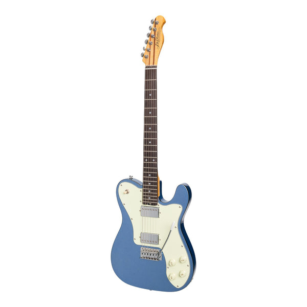 J&D Luthiers Deluxe TE-Style Electric Guitar (Metallic Blue)-JD-TL12-MBL/MS