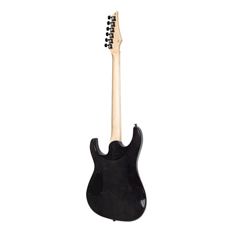 J&D Luthiers FF60 Contemporary Multi-Scale Electric Guitar (Transparent Black)-JD-FF60-TBK