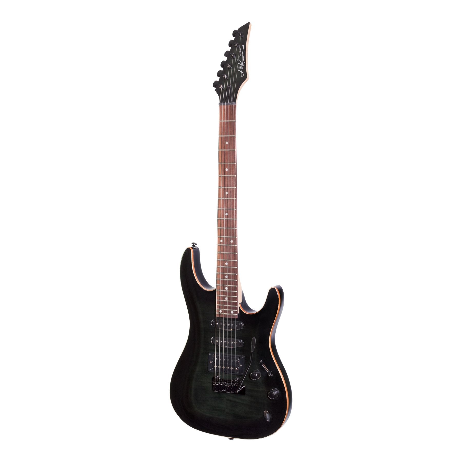 J&D Luthiers IE9 Contemporary Electric Guitar (Transparent Black)-JD-IE9-TBK