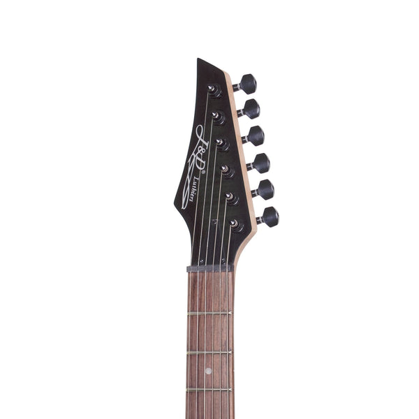 J&D Luthiers IE9 Contemporary Left Handed Electric Guitar (Transparent Black)-JD-IE9L-TBK