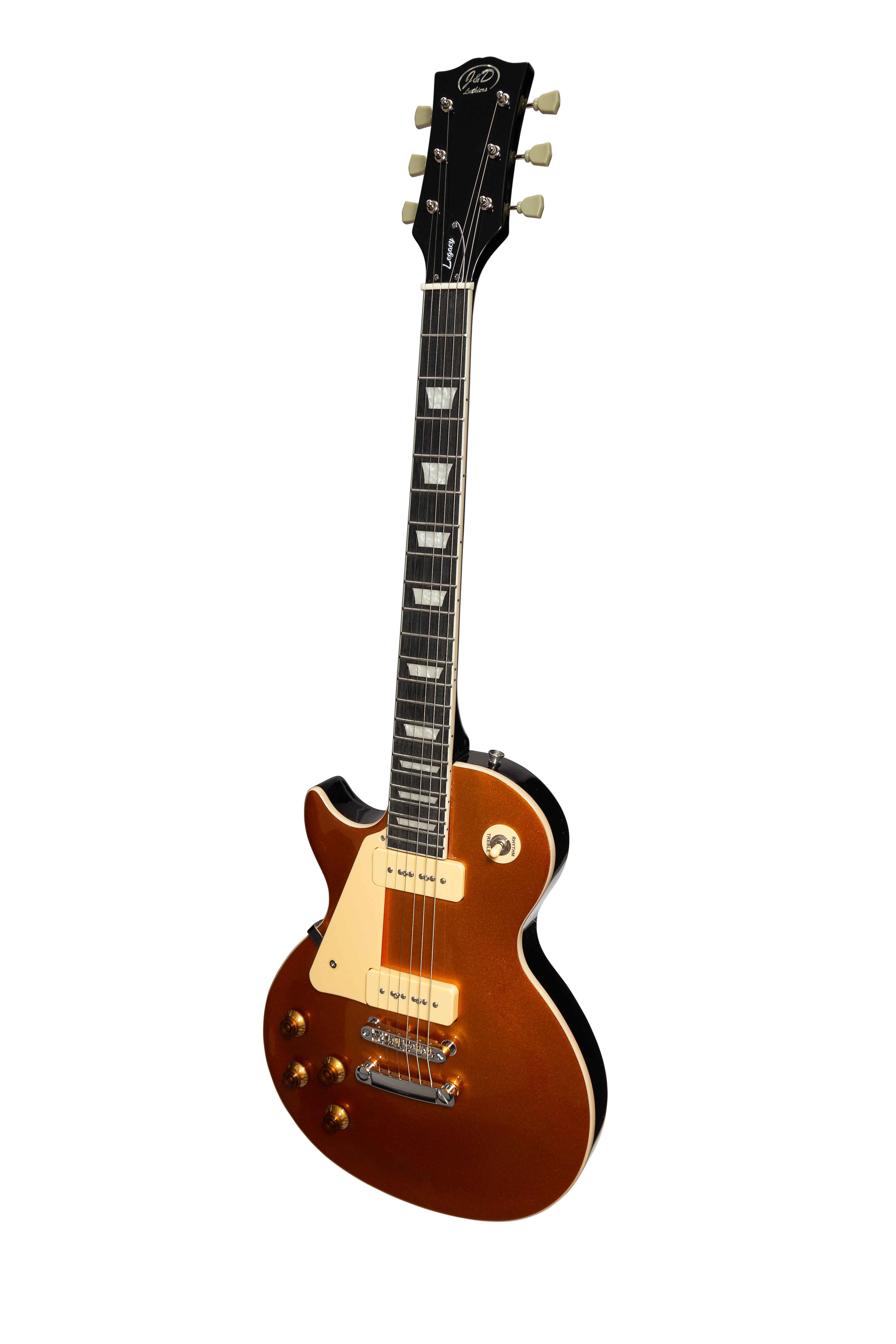 J&D Luthiers LP-Style '56 P-90 Electric Guitar Left Handed (Gold Top)