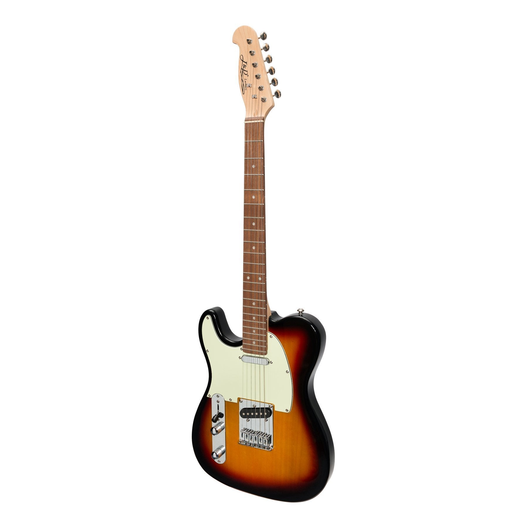 J&D Luthiers TE-Style Left Handed Electric Guitar (Sunburst)-JD-DTLL-TSB