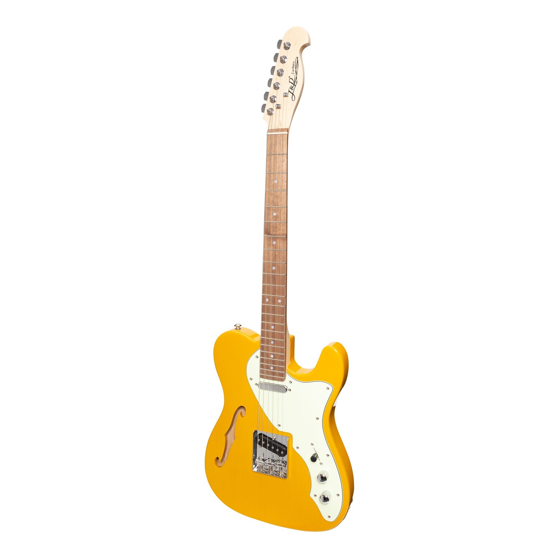 J&D Luthiers Thinline TE-Style Electric Guitar (Butterscotch)-JD-DTLSH-BTS