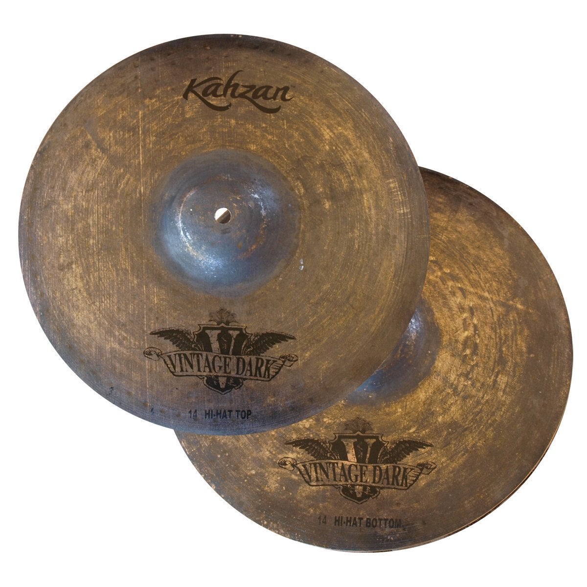 Kahzan 'Vintage Dark Series' Hi-Hat Cymbals (14")-KC-VIND-14HH