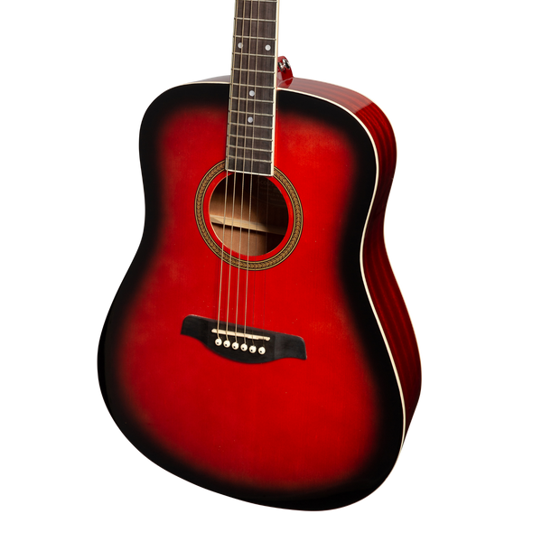 Lorden Acoustic Dreadnought Guitar (Wine Red)