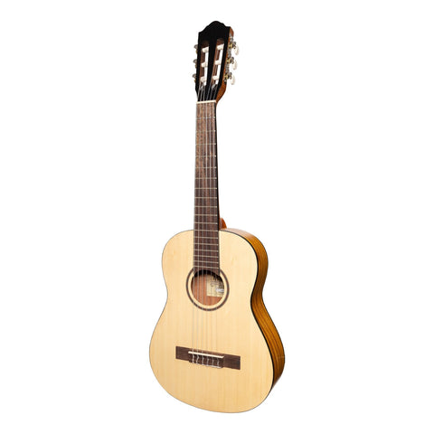 Martinez 1/2 Size Student Classical Guitar Pack with Built In Tuner (Spruce/Koa)-MP-12T-SK