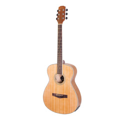 Martinez '25 Series' Acoustic-Electric Busker Folk Guitar-BUSKER-MF-25B-NST