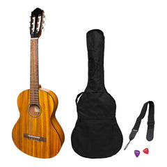 Martinez 3/4 Size Student Classical Guitar Pack with Built In Tuner (Koa)-MP-34T-KOA