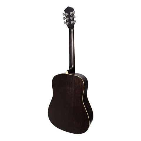 Martinez '41 Series' Dreadnought Acoustic Guitar (Black)-MD-41-BLK