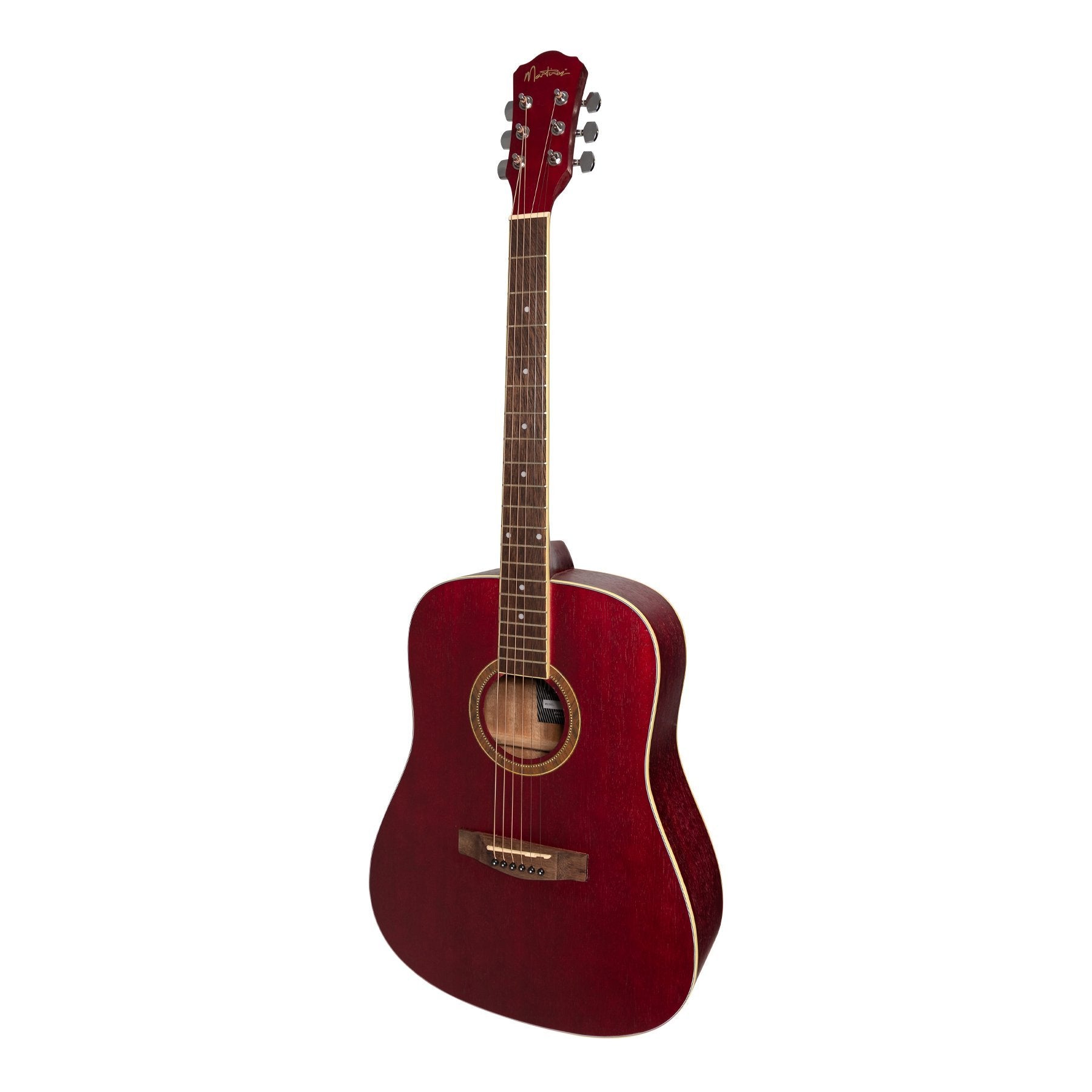 Martinez '41 Series' Dreadnought Acoustic Guitar (Red)-MD-41-RED