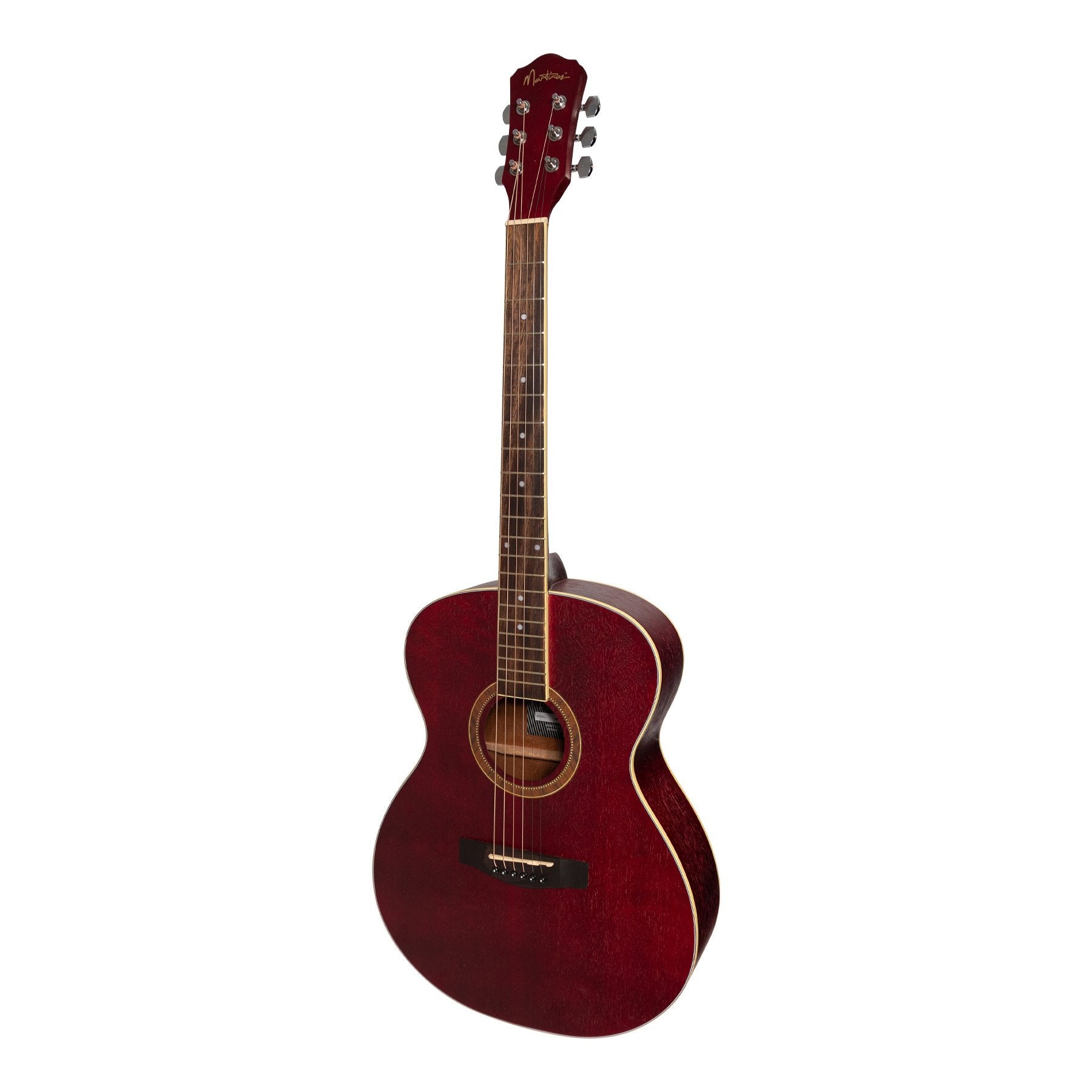 Martinez '41 Series' Folk Size Acoustic Guitar (Red)-MF-41-RED