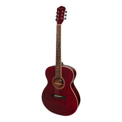 Martinez '41 Series' Folk Size Acoustic Guitar (Red)-MF-41-RED