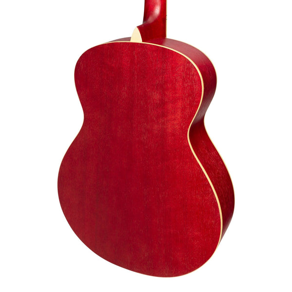 Martinez '41 Series' Folk Size Acoustic Guitar (Strawberry Pink)