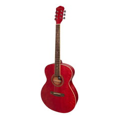 Martinez '41 Series' Folk Size Acoustic Guitar (Strawberry Pink)-MF-41-PNK