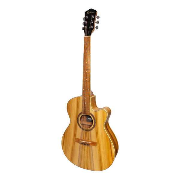 Martinez '41 Series' Folk Size Cutaway Acoustic-Electric Guitar (Jati-Teakwood)-MFC-41-JTK
