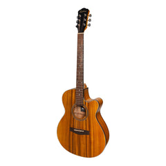 Martinez '41 Series' Folk Size Cutaway Acoustic-Electric Guitar (Koa)-MFC-41-KOA