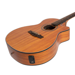 Martinez '41 Series' Folk Size Cutaway Acoustic-Electric Guitar (Mahogany)