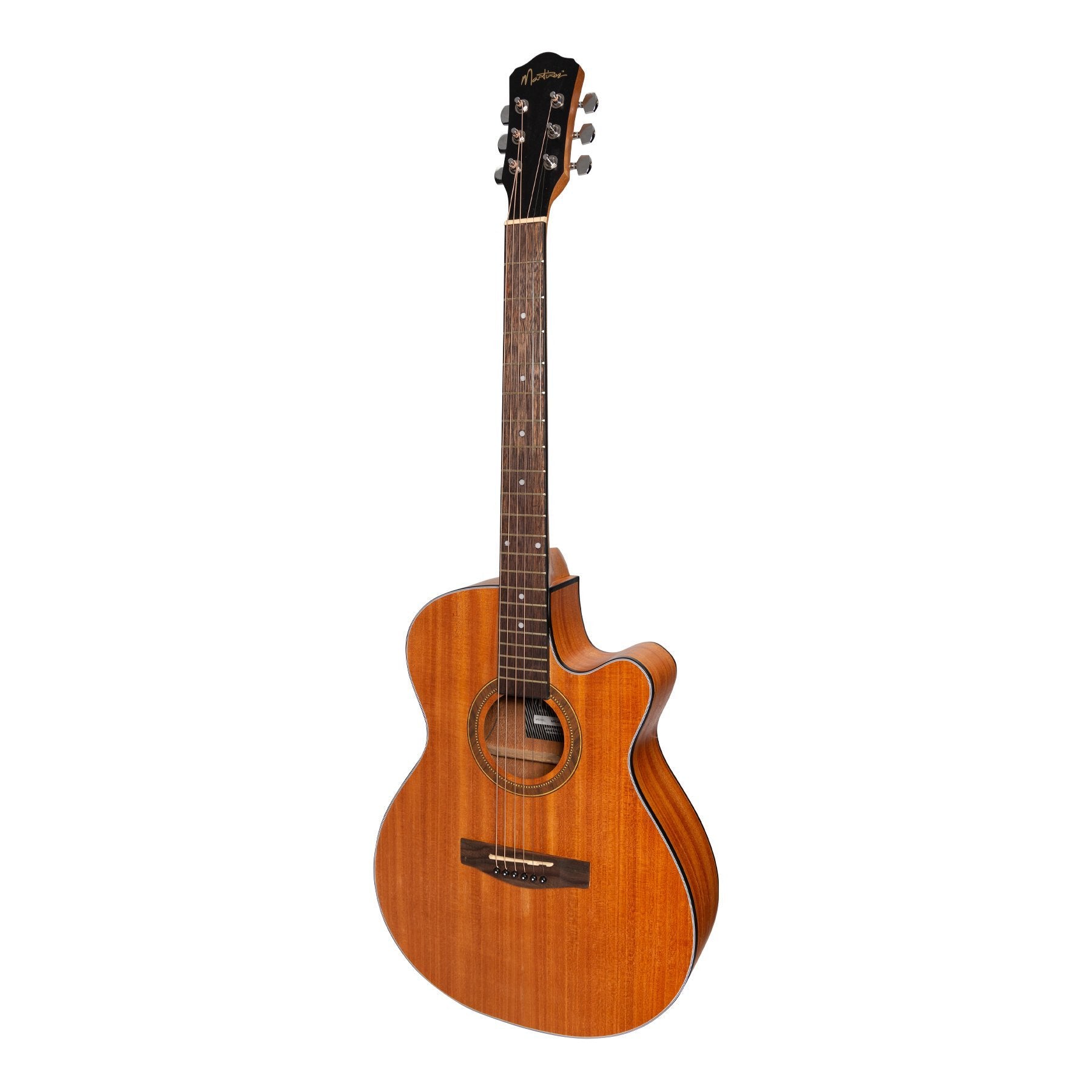 Martinez '41 Series' Folk Size Cutaway Acoustic-Electric Guitar (Mahogany)-MFC-41-MAH