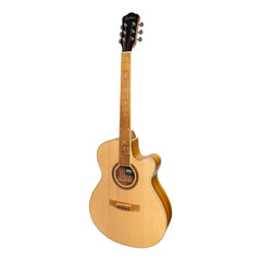 Martinez '41 Series' Folk Size Cutaway Acoustic-Electric Guitar (Spruce/Jati-Teakwood)-MFC-41-SJ