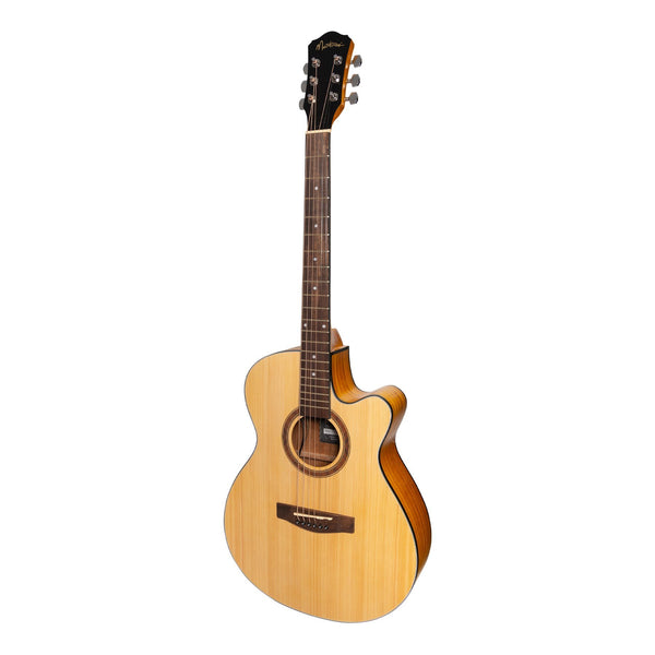 Martinez '41 Series' Folk Size Cutaway Acoustic-Electric Guitar (Spruce/Koa)-MFC-41-SK