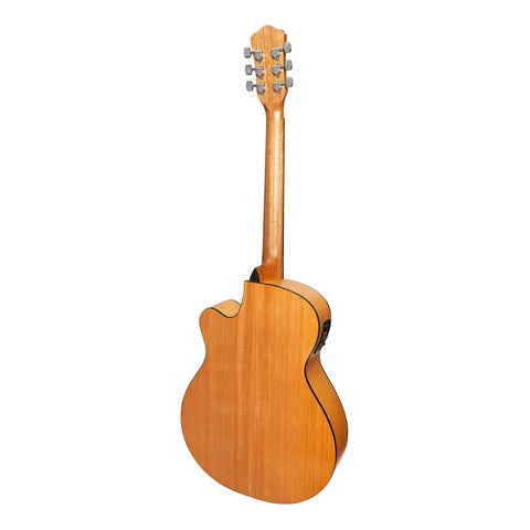 Martinez '41 Series' Folk Size Cutaway Acoustic-Electric Guitar (Spruce/Mahogany)-MFC-41-SM
