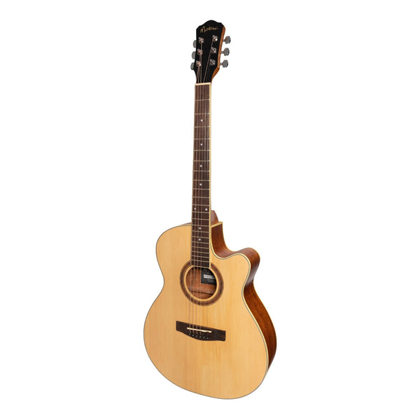 Martinez '41 Series' Folk Size Cutaway Acoustic-Electric Guitar (Spruce/Rosewood)-MFC-41-SR
