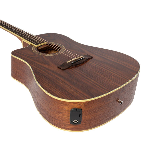 Martinez '41 Series' Left Handed Dreadnought Cutaway Acoustic-Electric Guitar (Rosewood)