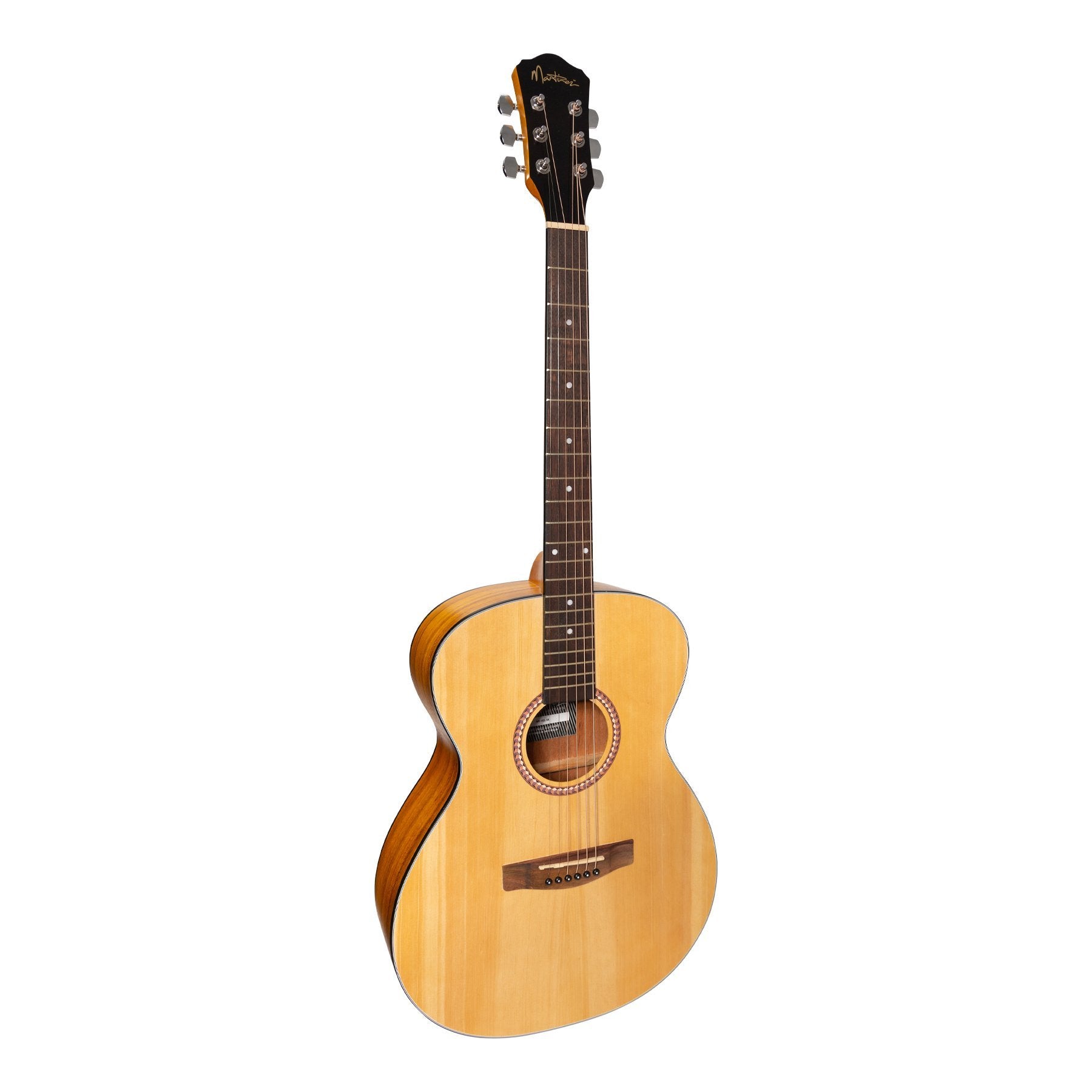 Martinez '41 Series' Left Handed Folk Size Acoustic Guitar (Spruce/Koa)-MF-41L-SK