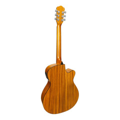 Martinez '41 Series' Left Handed Folk Size Cutaway Acoustic-Electric Guitar (Spruce/Koa)
