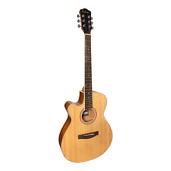 Martinez '41 Series' Left Handed Folk Size Cutaway Acoustic-Electric Guitar (Spruce/Rosewood)-MFC-41L-SR