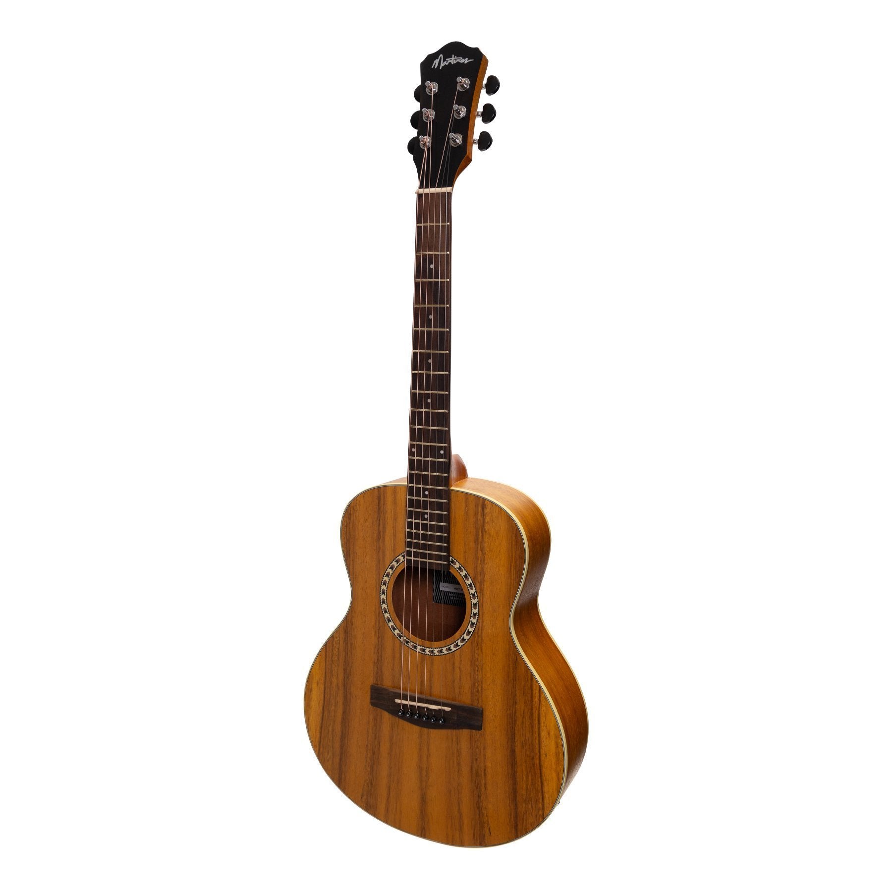 Martinez Acoustic-Electric Short Scale Guitar with Built-In Tuner (Koa)-MZPT-SS2-KOA