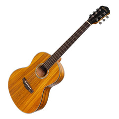 Martinez Acoustic 'Little-Mini' Folk Guitar Pack with Built-In Tuner (Koa)