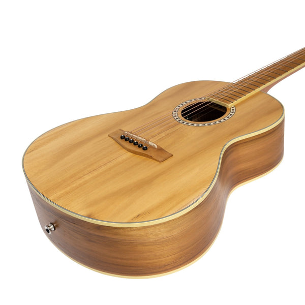 Martinez Acoustic 'Little-Mini' Folk Guitar with Built-In Tuner (Jati-Teakwood)