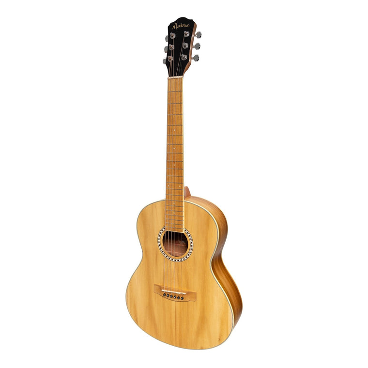 Martinez Acoustic 'Little-Mini' Folk Guitar with Built-In Tuner (Jati-Teakwood)