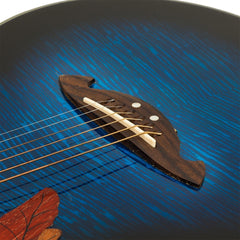 Martinez 'Flame Finish' Acoustic-Electric Roundback Cutaway Guitar (Blueburst)