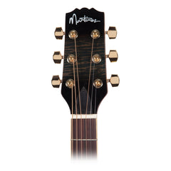 Martinez 'Flame Finish' Acoustic-Electric Roundback Cutaway Guitar (Transparent Black)-MRC-63-TBK