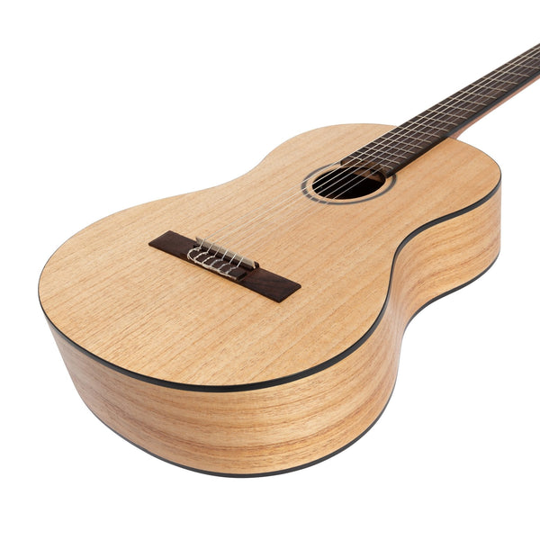 Martinez Full Size Student Classical Guitar with Built In Tuner (Mindi-Wood)