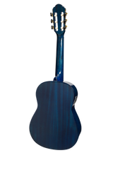Martinez G-Series 1/2 Size Student Classical Guitar Pack with Built In Tuner (Blue-Gloss)