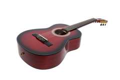 Martinez G-Series 1/2 Size Student Classical Guitar Pack with Built In Tuner (Redburst-Gloss)
