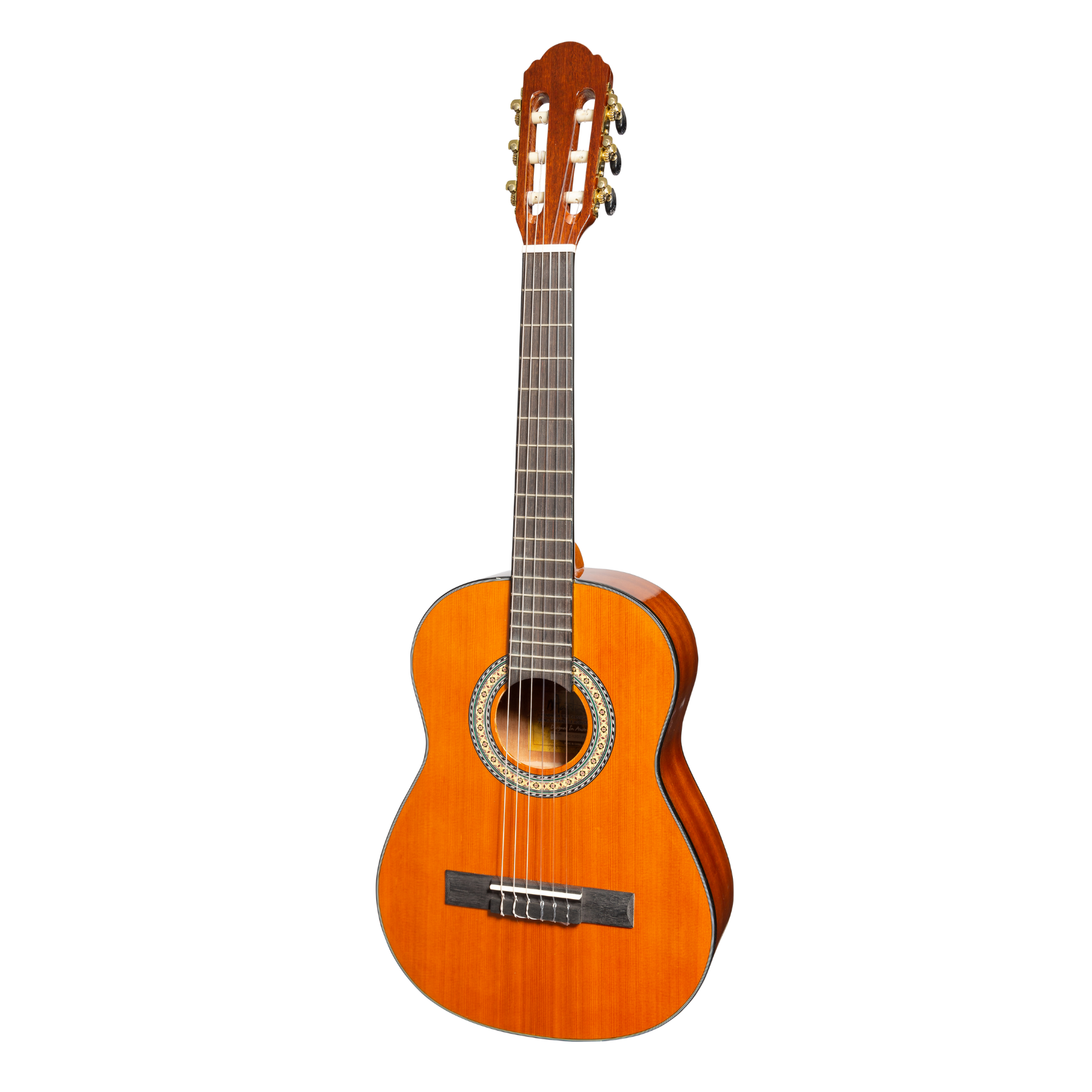 Martinez G-Series 1/2 Size Student Classical Guitar with Built In Tuner (Amber-Gloss)-MC-12GT-AMB