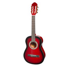 Martinez G-Series 1/2 Size Student Classical Guitar with Built In Tuner (Trans Wine Red-Gloss)-MC-12GT-TWR