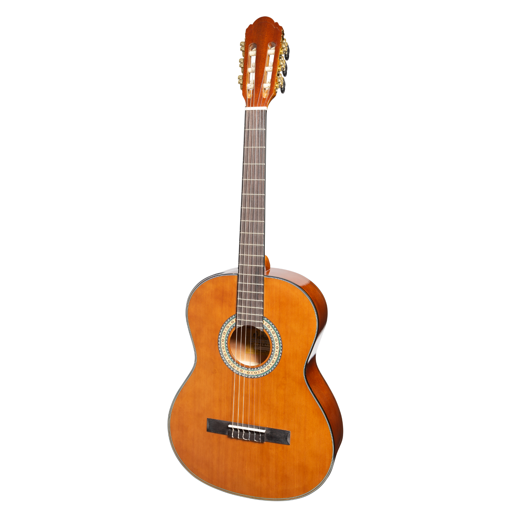 Martinez G-Series Full Size Electric Classical Guitar with Tuner (Natural-Gloss)-MC-44GT-NGL