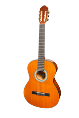 Martinez G-Series Full Size Student Classical Guitar Pack with Built In Tuner (Amber-Gloss)
