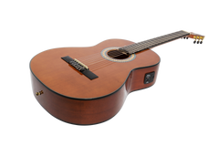 Martinez G-Series Left Handed 3/4 Size Student Classical Guitar Pack with Built In Tuner (Natural-Gloss)