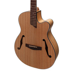 Martinez Jazz Hybrid Acoustic-Electric Small Body Cutaway Guitar (Mindi-Wood)